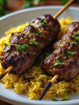 vegan kofta Kabuli rice